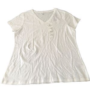 Tommy Hilfiger V Neck T Shirt Womens Size XXL Pink Short Sleeve Cotton New